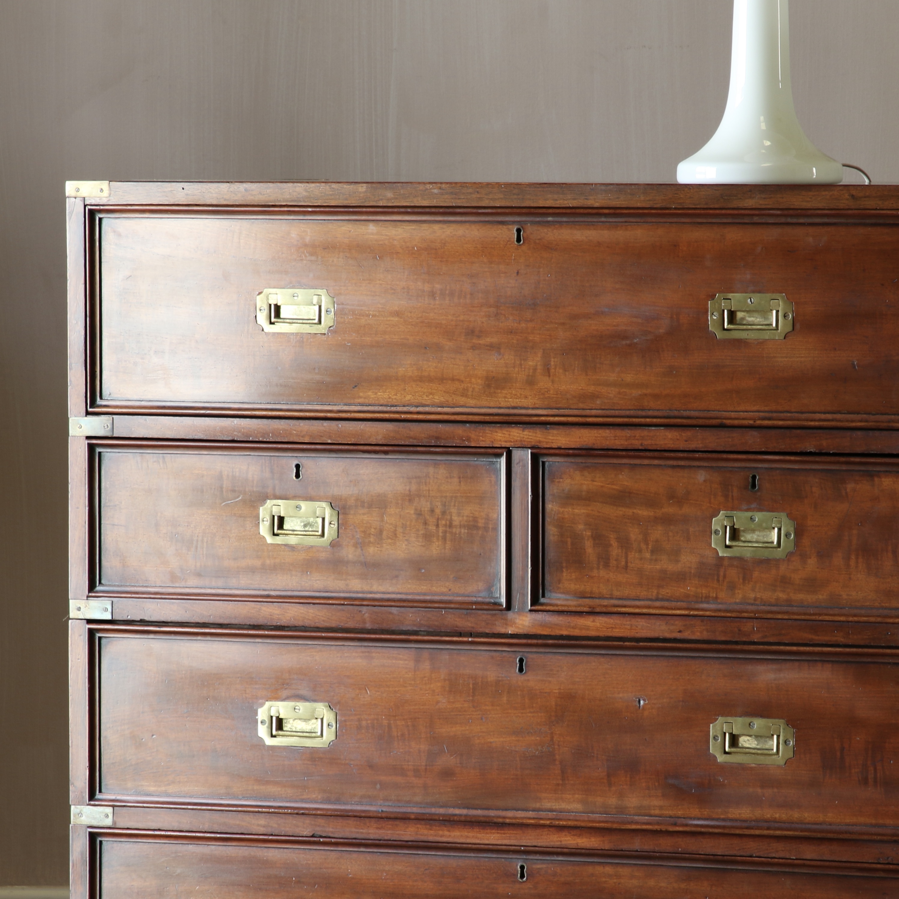 English Campaign Chest with Secretaire